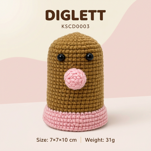 Handmade Crochet Mole Plush Desk Ornament