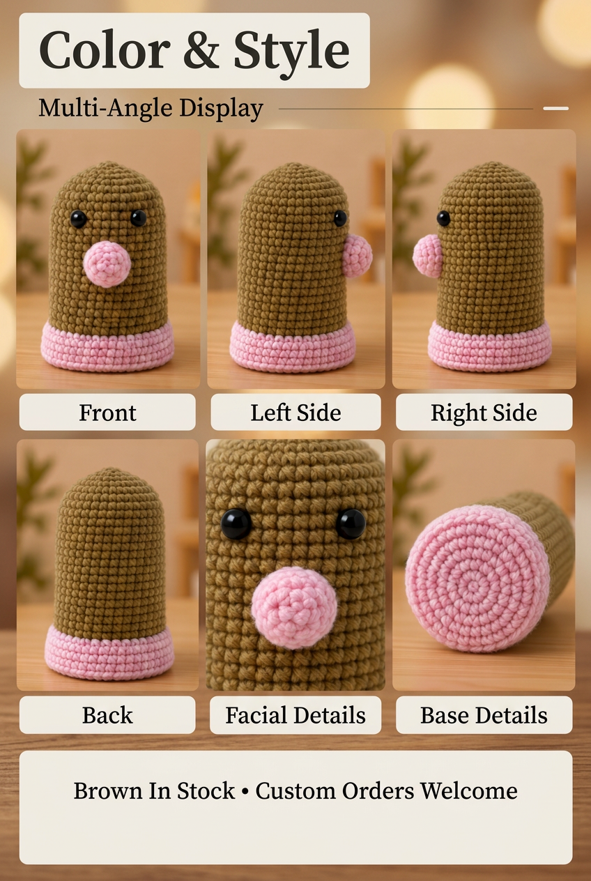 Handmade Crochet Mole Model KSCD0003