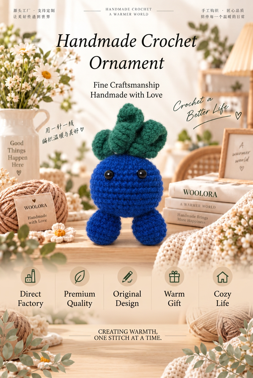 Handmade Crochet Oddish Sprout Plushie - Cute Amigurumi Plant Doll & Desk Companion