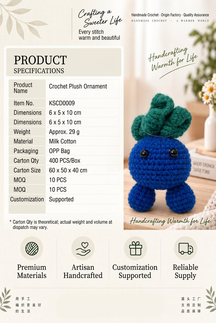 Handmade Crochet Oddish Sprout Plushie - Cute Amigurumi Plant Doll & Desk Companion